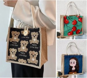 Aldawaar Beg Tangan Wanita Bahu Jinjing Silang ( Cute Canvas Women Travel Office Outer Sling Shoulder Bag Handbag Tote ) 3P4