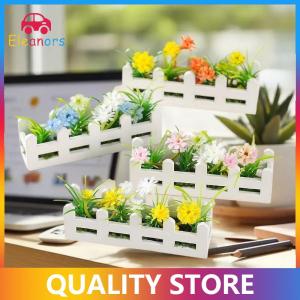 [Eleanor] 1pcs giả vờ chơi đồ chơi quy mô 1:12 Dollhouse mô phỏng hoa hàng rào trang trí vườn sống động như thật nhân tạo thu nhỏ chậu cây