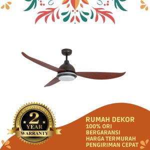MT Edma 56in Piccolo Kipas Angin Lampu Gantung Plafon dengan LED 22W 3 Warna dan Remote Control