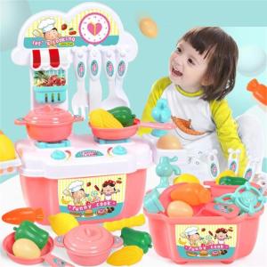 22PCS Kids Kitchen Toy Pretend Cooking Playset Simulation Toys Kitchen Toy Set Great Gift for Toddles Boys Girls