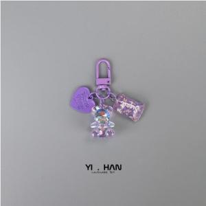 Colorful Love Candy Keychain School Bag Hanging Accessories Cute and Cute Hugging Bear Student Bag Hanging Accessories