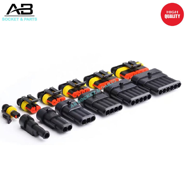 Tyco Module Connector AMP Tyco TE Superseal Style Electrical Waterproof (Male+Female) Socket ...