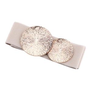 Elastic Waistband Womens Stretch Belt 6cm Wide with Fashion Buckle for Dresses Jeans and Trousers Elegant Designing