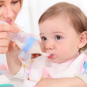 City Goods Baby Silicone Feeding Bottle Squeeze Feeding Spoon Training Scoop Rice Milk