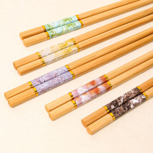 (Loại Đẹp) Combo 10-30 Đôi Đũa Tre Vân Đá Cao Cấp Dài 24cm Bum Bum House Chính Hãng Đũa Ăn Cơm Cao Cấp Sang Trọng Chống Ẩm Mốc Không Trơn Không Hóa Chất An Toàn Cho Người Sử Dụng - Gia Dụng Bếp