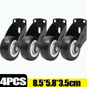 6Pcs Furniture Caster Wheels Low Profile Rubber Wheel Silent Caster Wheel Pulley Storage Boxes Heavy Duty Swivel Casters