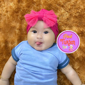 Turban bayi / Turban pita tule / turban anak lucu / ciput bayi perempuan