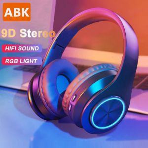 COD Headphone Bluetooth Headset Musik Gaming Dengan Lampu LED Dan Mikrofon Suara HIFI Bass Mantap