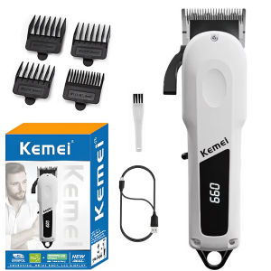Kemei KM-807 tóc Clipper tông đơ có thể sạc lại cho nam giới điện ban đầu dao cạo Barber Máy cắt tiếng ồn thấp