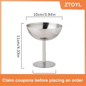 【ZTOYL】 2023 New thép không gỉ Cốc Cốc Cốc kem tráng miệng salad bát trái cây tấm Snack Món ăn KTV thanh Nguồn cung cấp