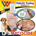 Mycocide Antifungal and Antibacterial Shampoo for Dogs Cats and Horse 150ml Mycocide antifungal shampoo for dogs. 