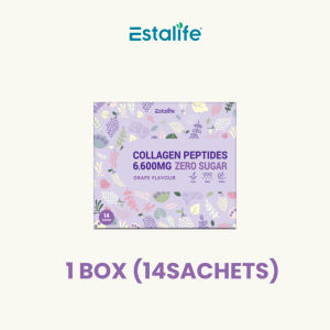 Estalife Collagen Supplement 6600mg Zero Sugar Grape Flavour Hair Skin & Nail Support