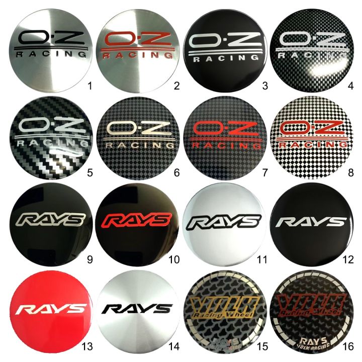 Style car 4PC 56MM CAR Wheel Center Cap Emblem Sticker for vossen rays
