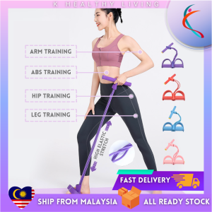 【READY STOCK】4tube Foot Pedal Yoga Puller/ Warbase Resistance Band/ Elastic Sit Up Pull Rope/Abdominal Training/ Indoor Exercise Equipment/ Strength Training Pull Rope/ Yoga Exercise/ Sport Equipment/  K-Healthy Living
