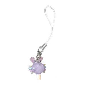 Glittering Ice Cream Phone Strap Resin Bag Charm Practical Girls Accessory Stylish Functional Keychain for Daily Party