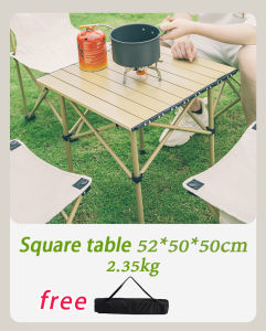 【Local Delivery】Outdoor folding table camping equipment Portable Multi-Function Ultra-light Mini Picnic Can Be Used To Store Small Items Camping Table Barbecue Picnic Multifunction Foldable Table aluminum alloy egg roll table Outdoor camping suit
