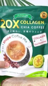20X Collagen Chia Coffee 11 In 1 Shape Coffee Mix With Collagen & Glutathione Weight Loss
