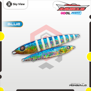 Umpan Metal Jig 40 Gram MONGKALO AMBISIOUS GID Zebra Glow In The Dark Oil Minyak Micro Jig 40g 40gr
