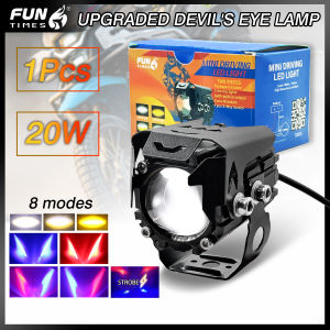 20W High-Quality Motorcycle LED Headlight Bulb with 8 Modes for HONDA/YAMAHA/VESPA - Universal Fit