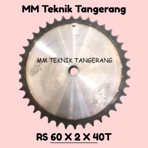 Sprocket RS 60 x 2 x 40 T Gear RS 60-2x40T Rantai Double Gir gigi Z 40T 40 T RS60 -2 60Z40 60x2x40T 60-2 tipe B Sproket Spr 40T 60-2Z40 60x2-40T 60-40T 60X2X40 60D 60 D 60Dobel 60Double Dobel
