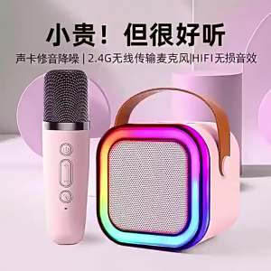 Karaoke Wireless Portable Bluetooth Speaker With Microphone MachineLamp Caixa De Som Sound Music Small Blootooth Mp32026