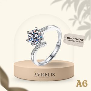 Cincin Wanita Desain Klasik Titanium Anti Karat Anti Luntur Adjustable Cincin Fashion - Avrelis A6
