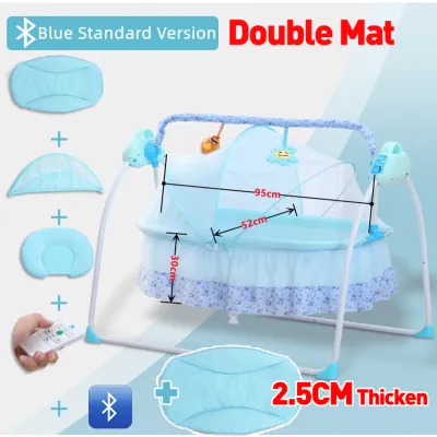 Baby Electric Cradle Bed Electric Rocking Bed Swing Baby Cradles Foldable Baby Shaker Baby Cradle Newborn Portable Crib