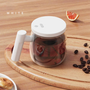 Electric Self Stirring Mug Rechargeable Coffee Mixing Cup Portable Mixer Mug High Speed Self Stirring Glass Mug for Coffee Tea Milk Cocoa 400ML 电动咖啡搅拌杯