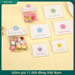 QK FA ✨ 100 cái lốc có thể gập lại bao bì thẻ giấy đầy màu sắc hoa thẻ cho handmade trang sức bán lẻ treo tag hoa hiển thị các tông