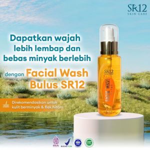 SR12 Facial Wash Bulus 100ml Sabun Muka Glowing Mencerahkan Wajah Menyamarkan Flek Hitam & Bekas Jerawat