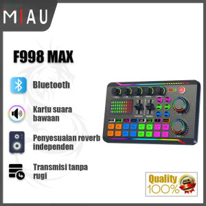 F998 MAX Mixer Audio Live Recording Siaran Karaoke Profesional dengan Bluetooth dan Suara Berkualitas Tinggi