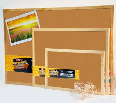ArtLink Cork Board with Push Pin and Wooden Frame (3 Sizes)