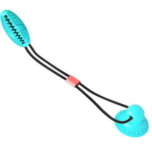 Pet Self-Playing Dog Toys Silicon Suction Cup Tug Dog Push Ball Toy Pet Tooth Cleaning for Puppy Large Dog Biting Chew