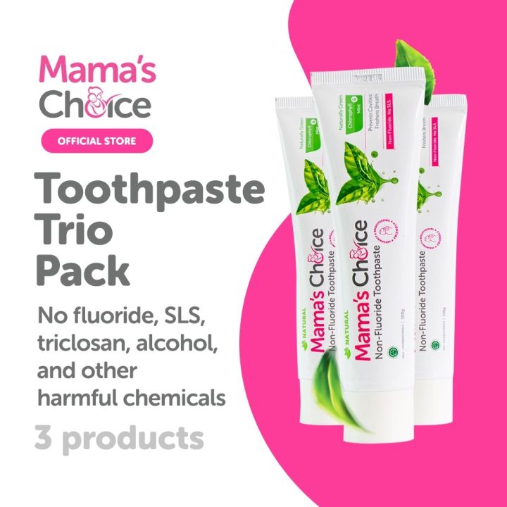 Mama's Choice Toothpaste (Trio Pack) Toothpaste Package for Oral Health