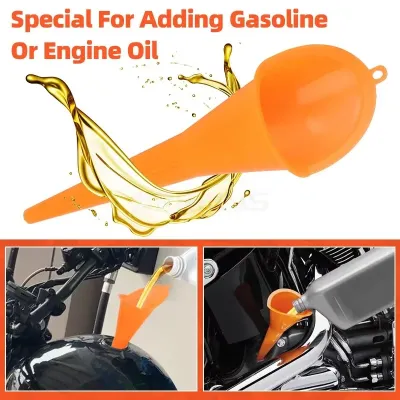 Corong Minyak Bensin Mobil Motor Fleksible Leher Panjang Filter Kawat Saringan Oli Air