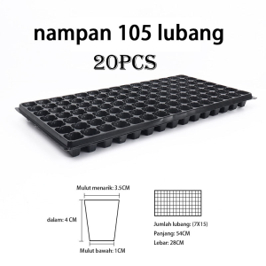 20PCS Tray Semai 21/32/50/72/105/128/200 Lubang Potray 0.8mm Seedling Tray Dulang Benih Berkualitas Tinggi