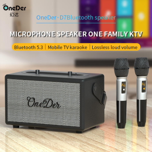 Loa di động OneDer D7 công suất 40W tích hợp 2 mic Karaoke