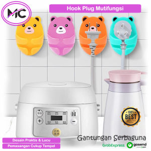 Gantungan Kait Kepala Kabel Charger Holder Hook Gantung Pengait Serbaguna Tempel Dinding Colokan Lisrik