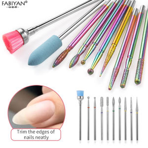 Nail Drill Bits Set With Box Ceramic Nail Drill Milling Cutter for Manicure Rotary Bits Cuticle Clean Accessories Nail Files Art Tools