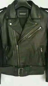 jaket kulit sintetis serong clasic jaket motor pria jaket semi kulit