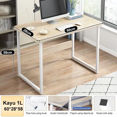 Meja Belajar Minimalis Meja Kantor Kayu Meja Kerja Sederhana Meja Kamar Tidur 120CM