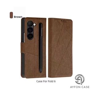 CASE SAMSUNG GALAXY Z FOLD 4 Z FOLD 5 Z FOLD 6/ ZFOLD4 ZFOLD5 ZFOLD6  Leather Flip Case Dompet Book Cover With S-Pen Card Holder Casing Flip AF-224