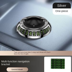 ZOOGGJZ 2 in 1 ที่วางโทรศัพท์บนแผงหน้าปัดรถยนต์ สนับสนุนการนำทาง การหมุน360 ° ที่ยึดโทรศัพท์ สากลสากลสากล มัลติฟังก์ชั่ ป้ายทะเบียนที่จอดรถชั่วคราว สำหรับใช้ในรถยนต์