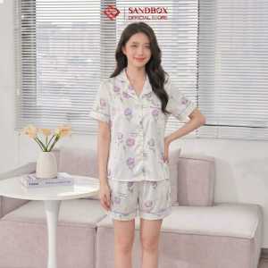 Đồ Bộ Nữ Pijama SANDBOX Thiết Kế Quần Đùi Áo Cộc Chất Lụa Latin Nhật Cao Cấp Mềm Mịn (BLD26005-01)