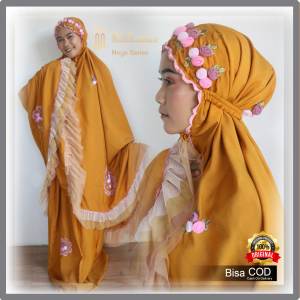 Mukenah Dewasa Bordir Timbul Unik Mukena Sutra Globe Series Tlekung Perlengkapan Sholat