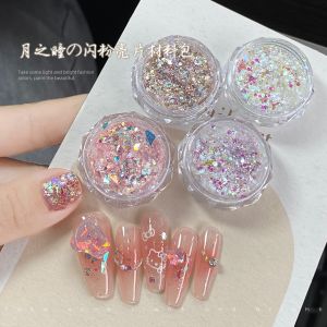 Châu âu foil laser glitter bột sequin vật liệu gói nổ long lanh lớn sequin ảo ảnh hỗn hợp màu sắc nhẹ và mỏng trang trí