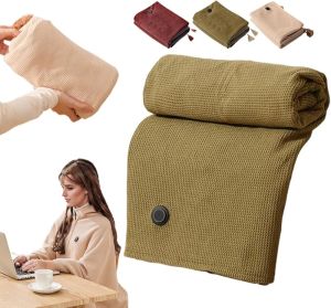 Portable Heated Shawl 2026 New Portable Heated Blanket Shawl Wraps for Women Cordless Heated Blanket with 3 Heating Levels for Home Camping Travel (Beige)