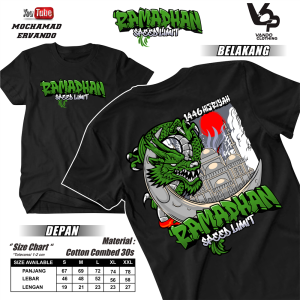 Vando Kaos Ramadhan 1446 Hijriyah Lengan Pendek Cotton Combed 30s Atasan Pria Kekinian
