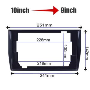2DIN Universal Fascia Panel 9 inch 10 inch to 7 inch 9 inch to 10 inch Car Radio Frame 2DIN Android Dash Kit Suitable for All Car Models Car Radio Fascia