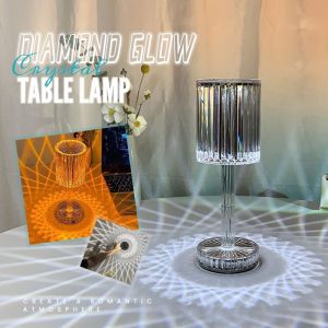 16 Color Touch Remote Crystal Table Lamps Rechargeable Bedside Lamp Diamond LED Night Lights Acrylic Home Decor Lighting Device